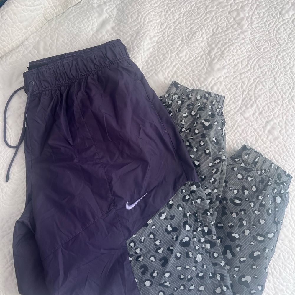 Nike Purple and Gray Joggers